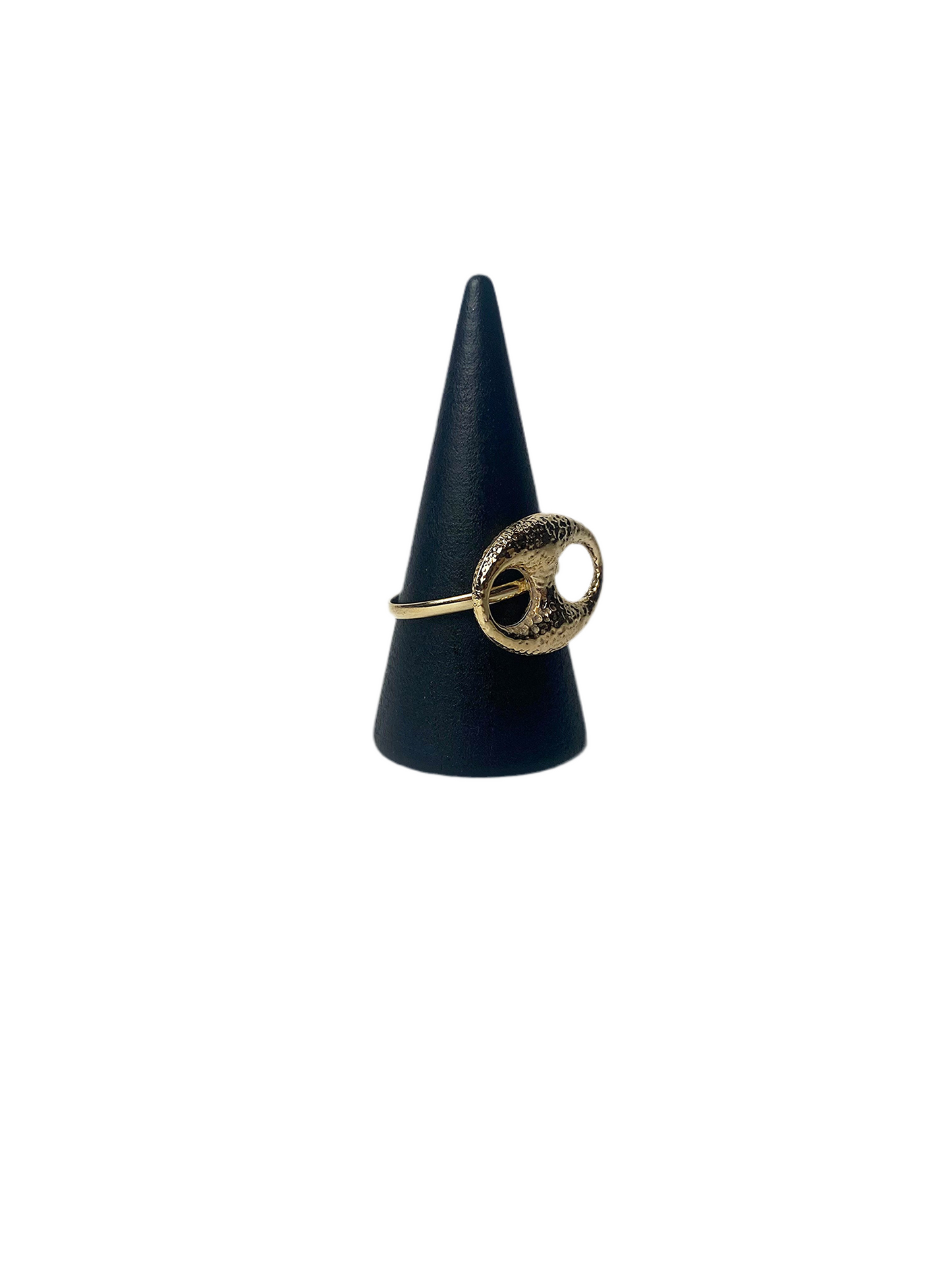 Bague café martelé M