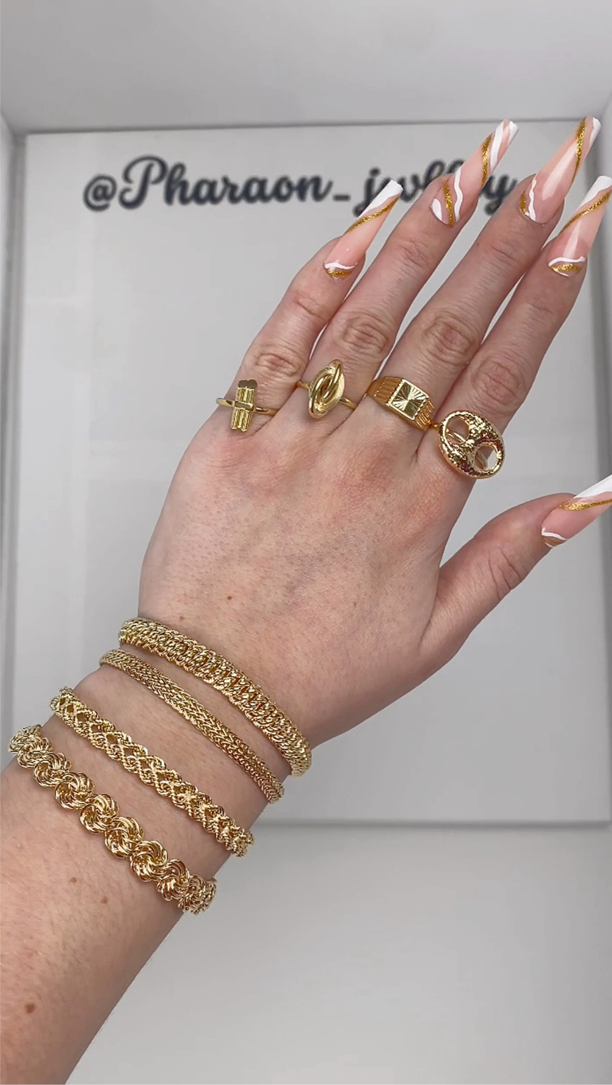 Bracelet maille double palmier