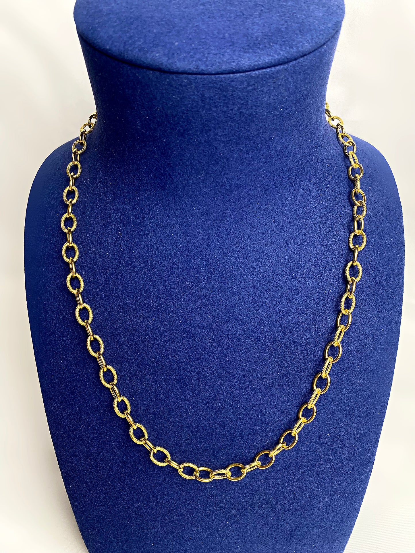 Collier maille forçat lisse/piqué