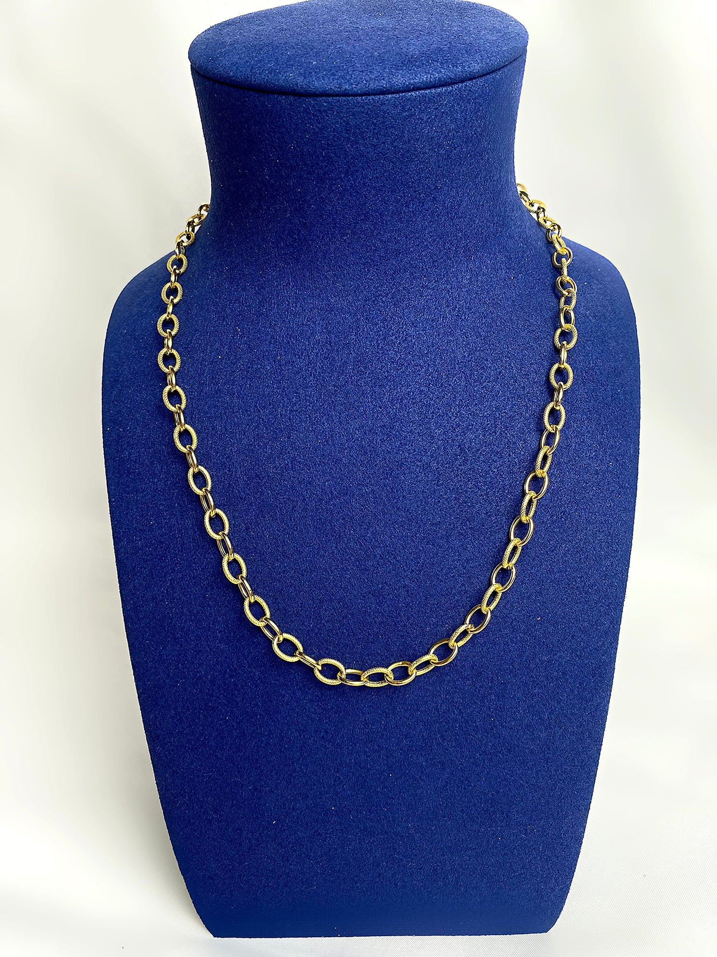 Collier maille forçat lisse/piqué