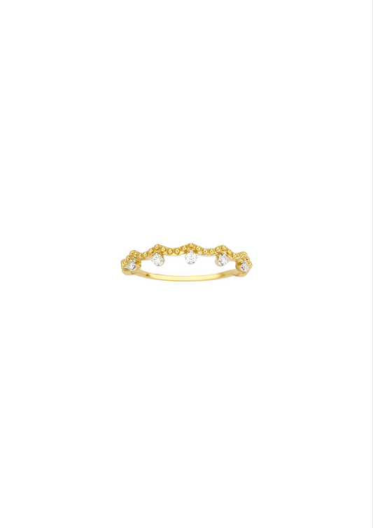 Bague perlée