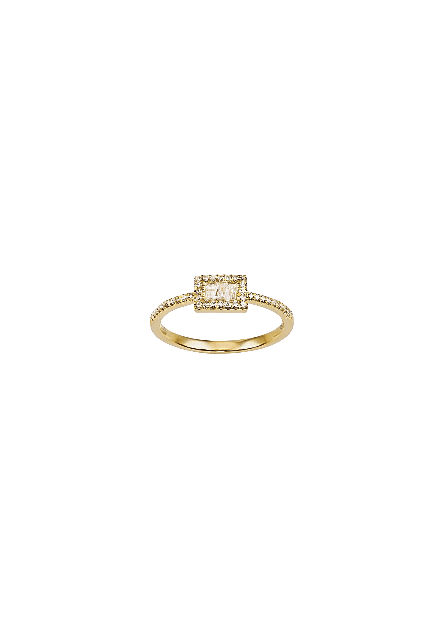 Bague rectangle diamant